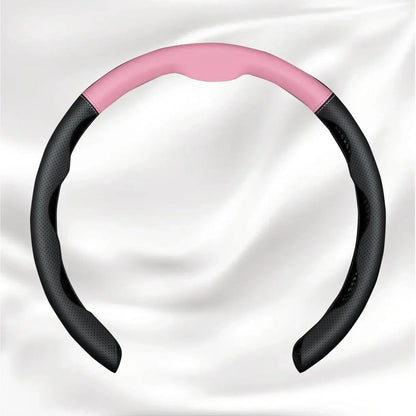 Nexi Customized Car Logo Breathable Ultra-thin 5D Leather & Carbon Car Steering Wheel Cover Universal Fit